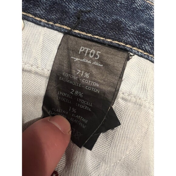 PT05 Jeans Mens 32 Fits 34x27 Play It Loud Soul Slim Fit Blue Denim Jeans - Picture 9 of 13